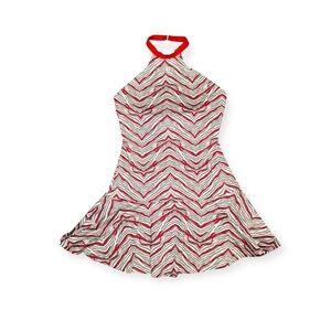 EleVen by Venus Williams Red and Gray Patterned Top